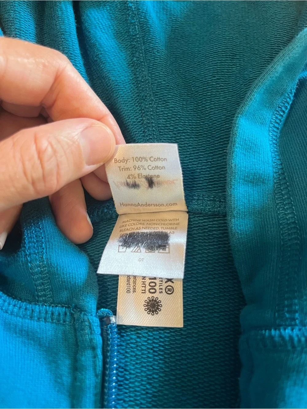 Hanna Andersson Blue Zip-up Hoodie & Joggers Set Kids Girls Boys Size 12